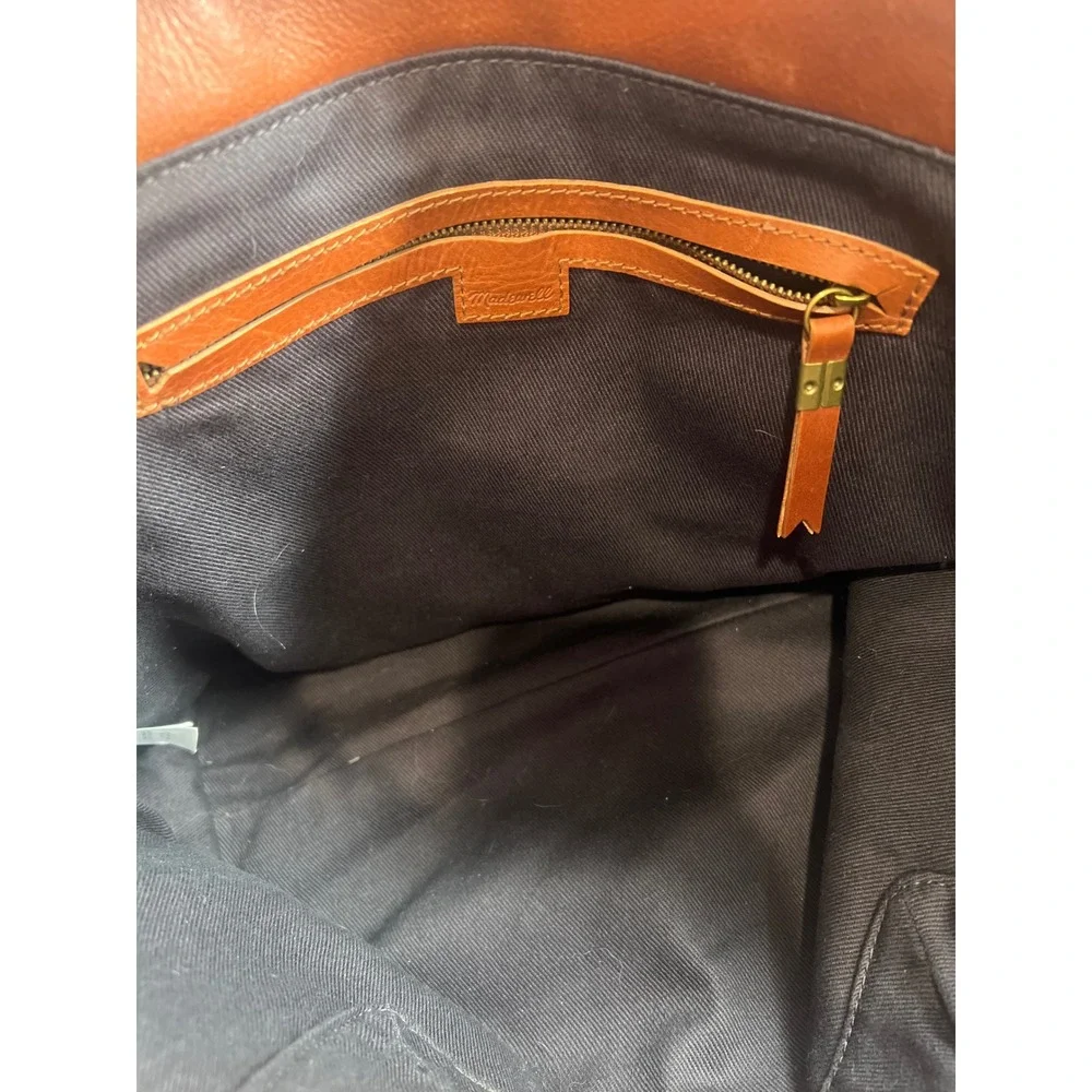 Madewell The Zip-Top Transport Carryall Transport Tote English Saddle Leather